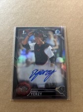 2016 Bowman Chrome Andy Yerzy Black Refractor Auto /75  #CDA-AY
