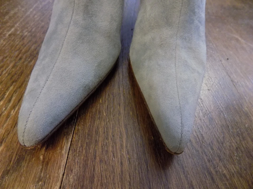 Fab LAMBERTSON TRUEX Bebé Azul Botines 2.5" Tacón Gatito Punta Punta Punta Gamuza 7 Foto 3 de 4