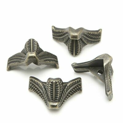 24 Pack Brass Jewelry Box Feet - Zinc Alloy Corner Legs For Wooden Cases (25x15mm) - View #7