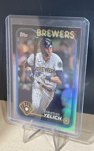 2024 Topps Series 1 - Rainbow Foil #145 Christian Yelich - Picture 2 of 4
