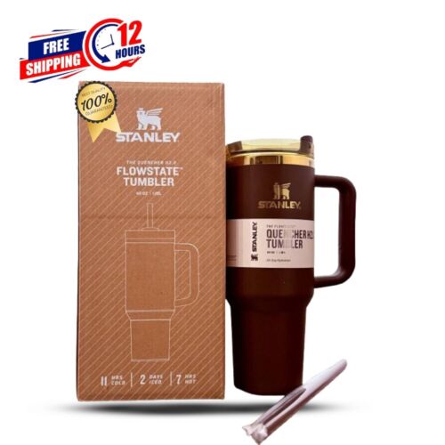 Stanley Quencher H2.O Flowstate Tumbler 40 oz limited edition Chocolate Gold