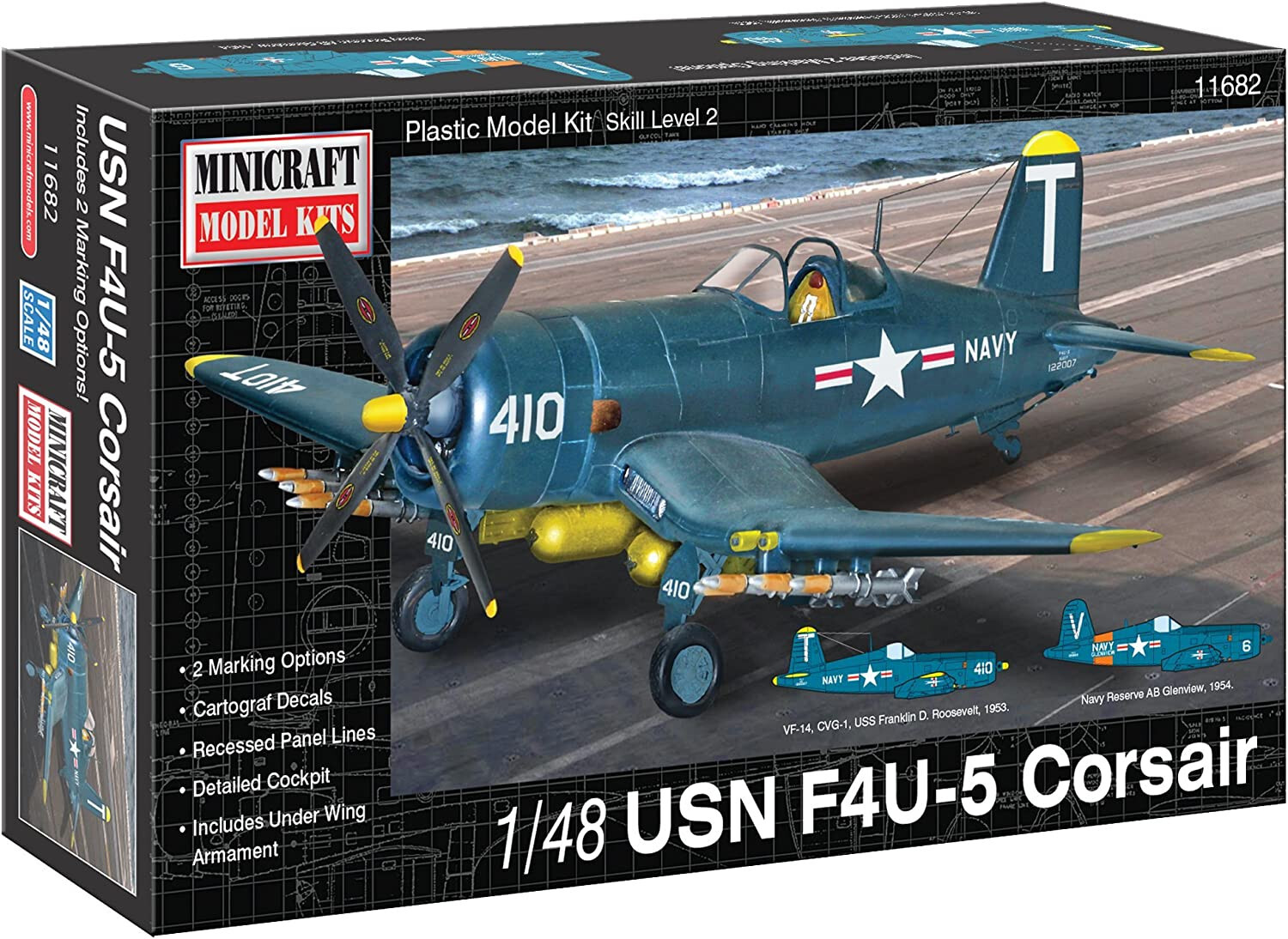 Maquette F4U-5 Corsair US Navy avion à monter pour passionné 1/48