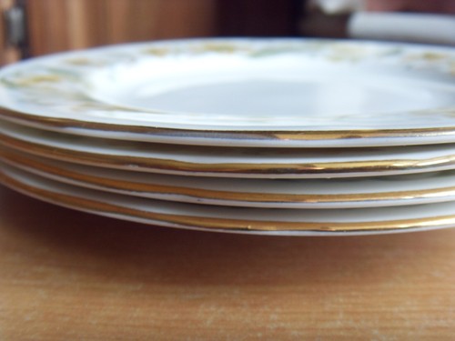 VINTAGE DUCHESS FINE BONE CHINA x4 GREENSLEEVES 6.5 DIA SIDE PLATES ENGLAND - Picture 10 of 10