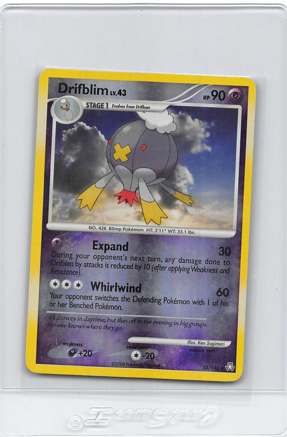 Drifblim 53/146 - Uncommon - Reverse Holo - Legends Awakened - POKEMON CARD - LP