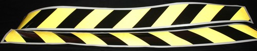 Yellow/Black Class 2 Reflective Tape 75mm x 1.15m Pair (Left & Right Direction) - Picture 2 of 6