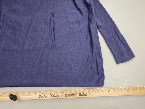 Soft Surroundings Sweater Women Small Purple Turtleneck Pocket Wool Angora Blend - Picture 12 of 15