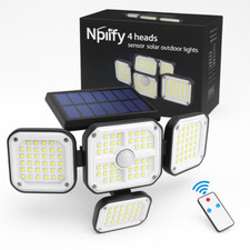 Faro Energia Solare LED Faretto Esterno 231 LED Sensore Movimento Luce Giardino