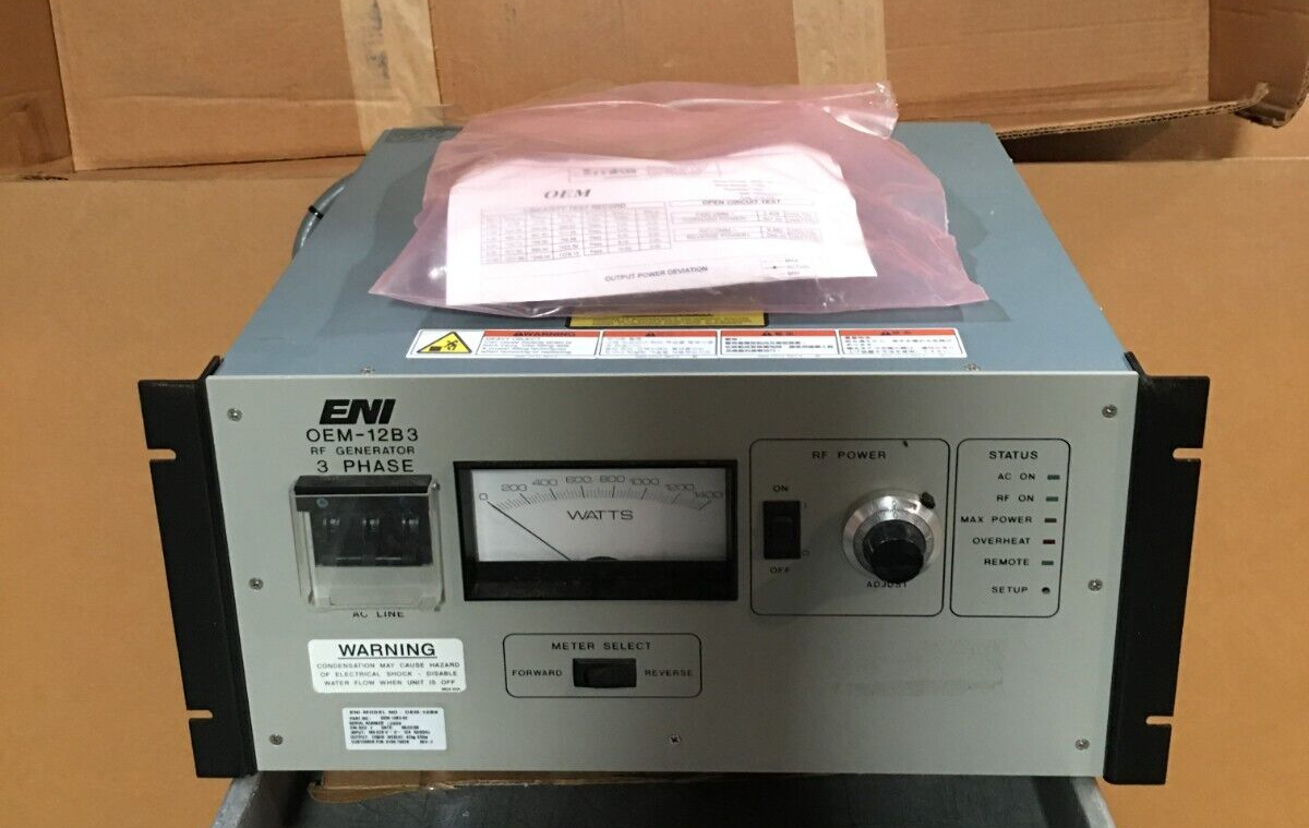 ENI OEM-12B3-02 RF Generator 3 PHASE, MKS, INPUT: 180-229 V