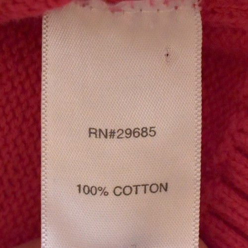 Pendleton Women's M Cardigan Sweater Long Sleeves, Pockets 100% Cotton Hot Pink - Picture 8 of 11