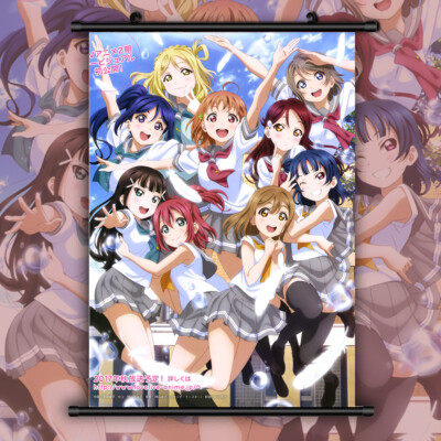 Love Live! Sunshine HD Print Anime Wall Poster Scroll Room Decor 
