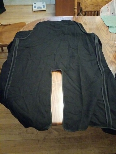 Mens Adolfo Black Over Coat with a plaid lining and split back tail - Picture 14 of 15