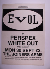 Evol Poster Perspex White Out Original Joiners Arms Southampton Circa 1990s