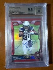 Melvin Gordon 2015 Topps Chrome Red Refractors Rookie auto - Gem MINT