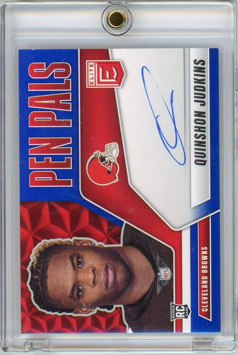 2025 Panini Donruss Elite Pen Pals Blue Quinshon Judkins #PPQJU Auto RC