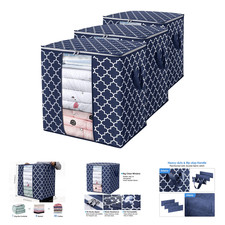 Storage Bags 3 Pack 100L Cloth Organization Containers with See-Through Window