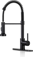 Kitchen Faucets with Pull down Sprayer Matte Black - Dual Mode Setting Single H