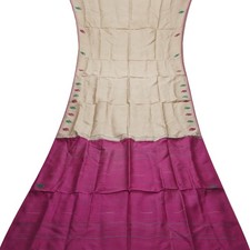 Vintage Puce Color Sarees 100 Pure Silk Kanjivaram Korvai - No Zari Sari Fabric