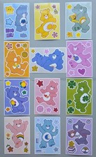 12 Numbered VTG 2006 "Care Bears" Series 1 Vending Machine Stickers, Collectible