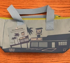 NWT Trader Joe’s  BLUE Mini Insulated BAG /TOTE NEW RELEASE Lunch Box Make Up