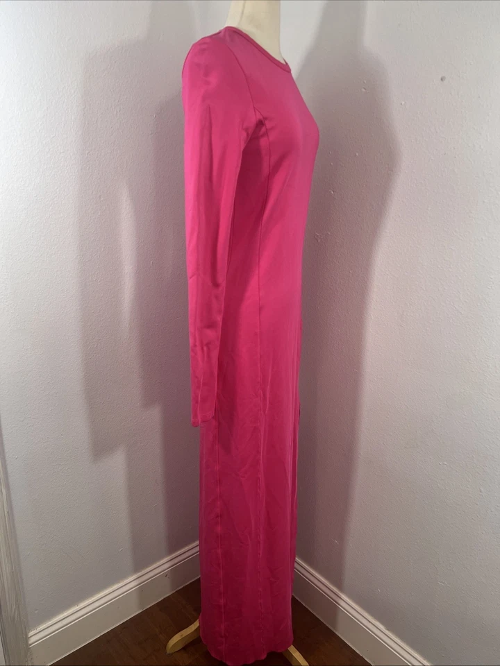 Elizabeth James Maxi Dress Womens M Pink Flamingo Barbie Bodycon Retro Glam - Image 4 of 4