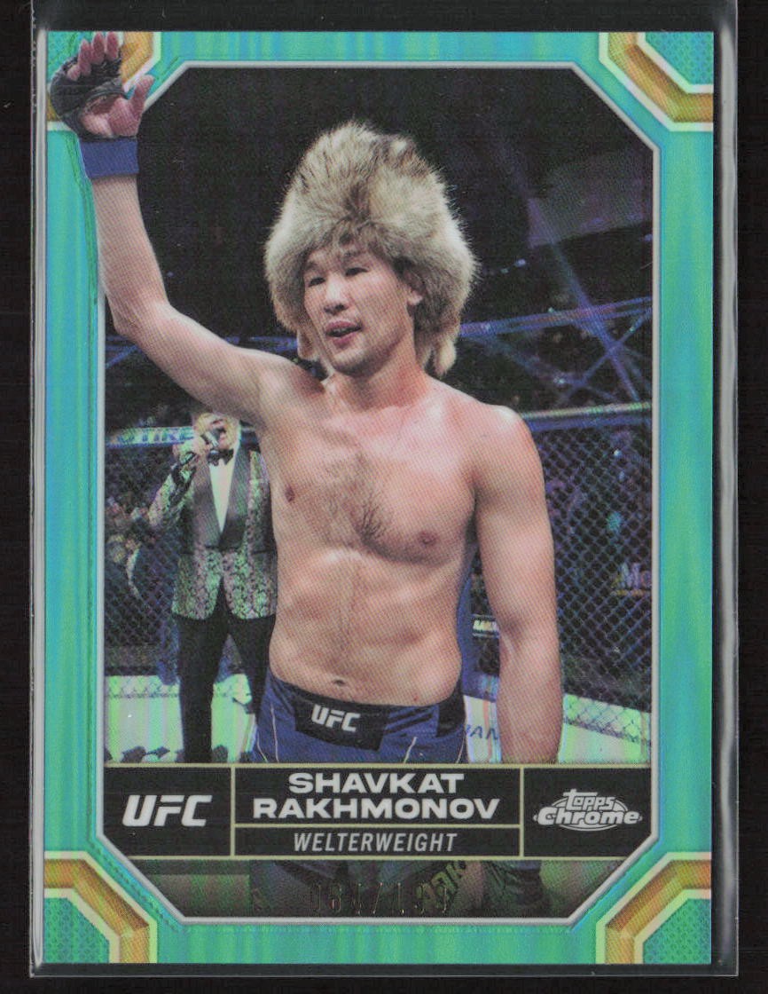 Shavkat Rakhmonov 2024 Topps Chrome UFC #177 Aqua Refractor /199