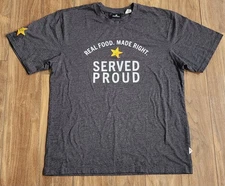 Carl's Jr. Employee Uniform T-Shirt Men's Sz Medium Real Food Served Proud Tee 