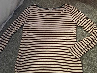 SCOTCH & SODA Damen Streifen Pullover Pulli Größe 1 Nuss passt 12