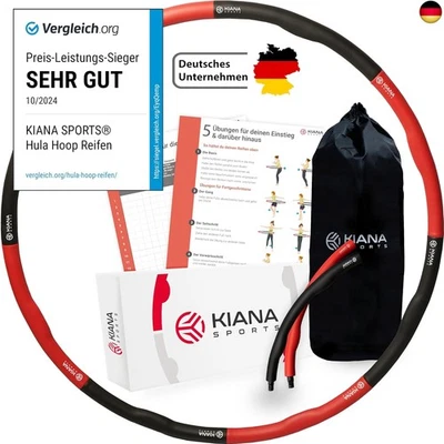 MARKE KIANA SPORTS KIANA SPORTS® Hula Hoop Reifen Erwachsene inkl. Tasche und Übungsplan [1,2 kg] -