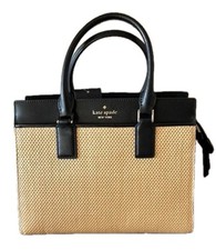 Kate Spade New York Cameron Street Candace Raffia and Leather Satchel