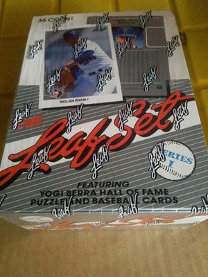 1990 Leaf - Series I Baseball wax box Sealed