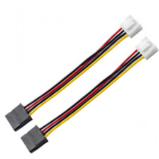 2-Pack SATA Power Cable for Hikvision Video Recorder   4 Pin to SATA Hard Drive