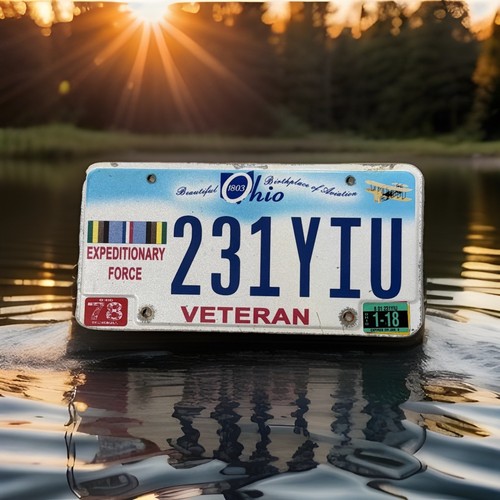 Ohio License Plate Expeditionary Force Veteran Military
