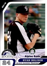 2018 Grand Junction Rockies Grandstand 29 Ryan Rolison Jackson Tennessee TN Card