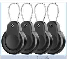 Waterproof AirTag Holder - 4 Pack Lock Case with Keychain for Apple AirTags, Air