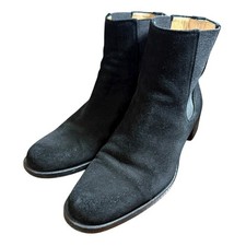 Scarpe stivali HERMES EU 35,5 US 5,5 scamosciati neri autentici