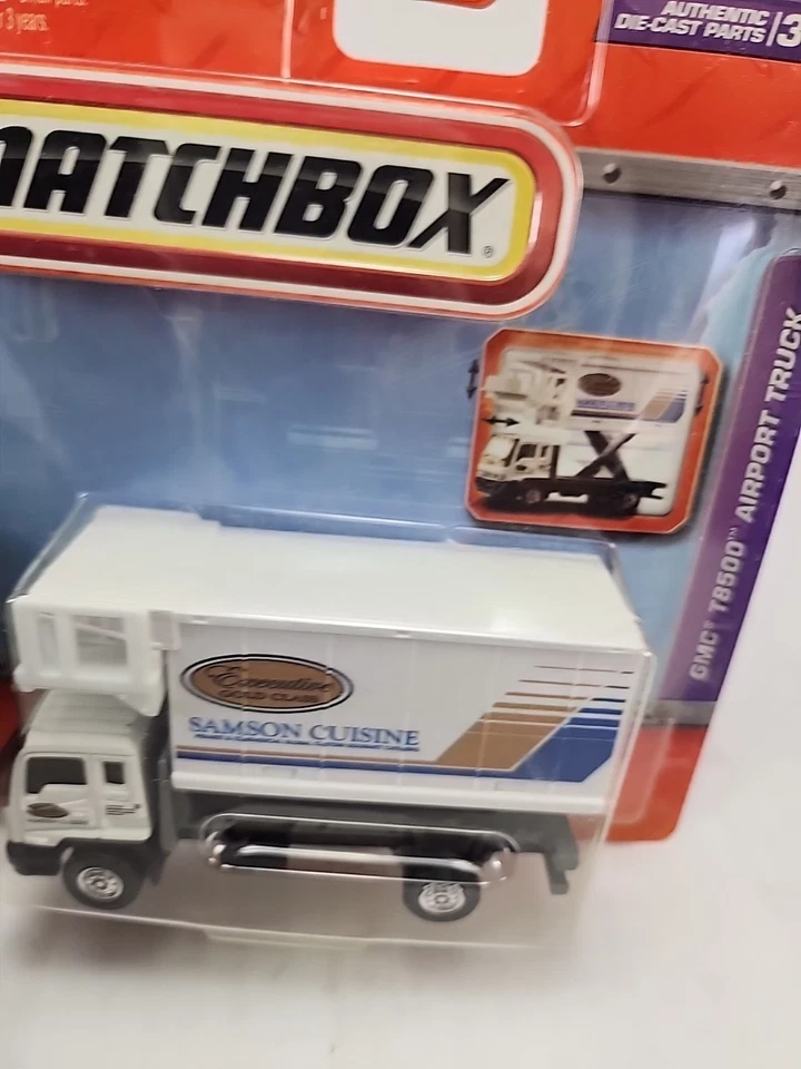 Matchbox Real Working Parts! White GMC T8500 Airport Catering Truck - Image 4 of 4