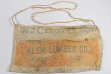 Vintage Klem Lumber St Anthony Indiana Nail Apron Canvas Celotex Advertising