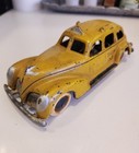Vintage Cast Iron Metal 8" 1930'-40's Yellow Cab Taxi Car Reproduction  — photo 7