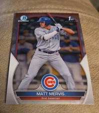 Matt Mervis 2023 1st Bowman Chrome #BCP-74 - Chicago Cubs