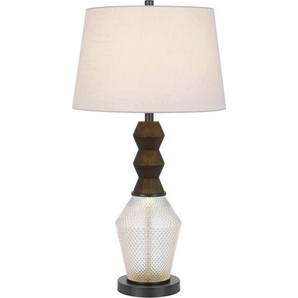 Lámpara de mesa CAL Iluminación y accesorios BO-3187TB Harlan roble oscuro y gris hierro Foto 2 de 4