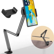 Tablet Stand Long Arm Phone Holder Lazy Bed Desk Mount For iPad iPhone 360°