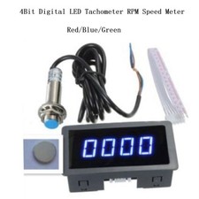 RPM Meter LED Tachometer 4Bit DC 8-15v Switch Sensor Test Detectors