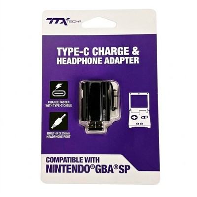 Type C Charge and Headphone Adapter for GBA SP