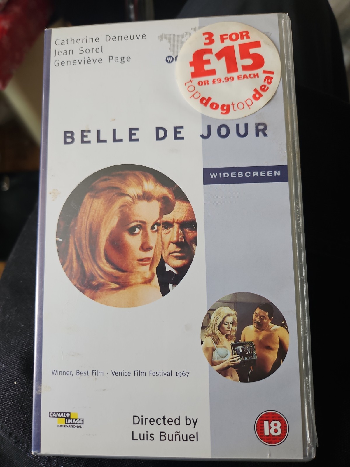 Belle De Jour by Luis Bunuel with Catherine Deneuve Jean Sorel VHS WIDESCREEN