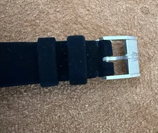 Universal Geneve Vintage Ladies Strap With Buckle 14mm Black Felt NOS Felt