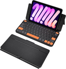 Universal Travel Keyboard Plus, New Dual Bluetooth Portable Keypad with 7-Color