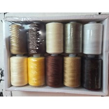 10 NEW Spools Sewing Thread Assorted Earth Tone Neutral Colors for Hand Machine