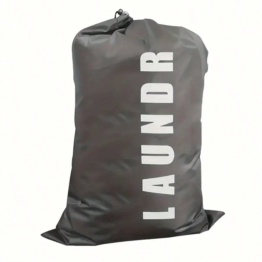 Extra Large Canvas Laundry Bag with Drawstring, Washable & Foldable - Image 3 of 4