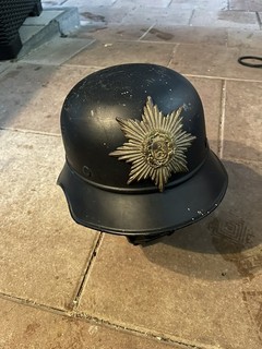 Feuerwehrhelm Luftschutzhelm Gladiator Thüringer Feuerwehr drittes Reich. 2.WK