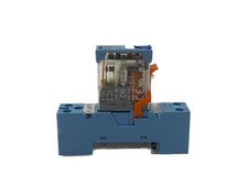 USED Releco 24VDC 10A 5-Blade SPDT Socketable Interface Relay w/ Relay Base S10